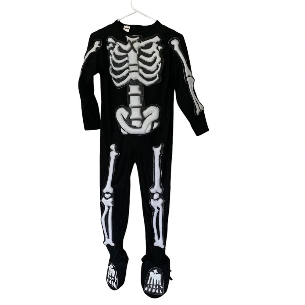 Spooktacular Skeleton Halloween Costume with ghostly mask, child’s‎ medium